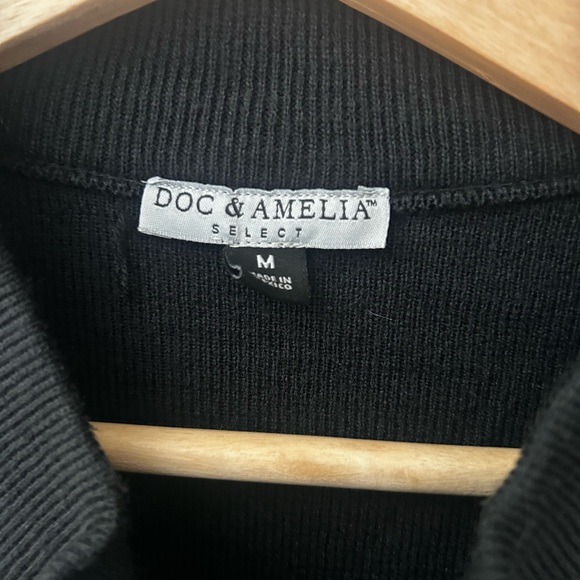 Y2K Doc & Amelia Medium Black Zip-Up Cardigan Sweater - Picture 2 of 4